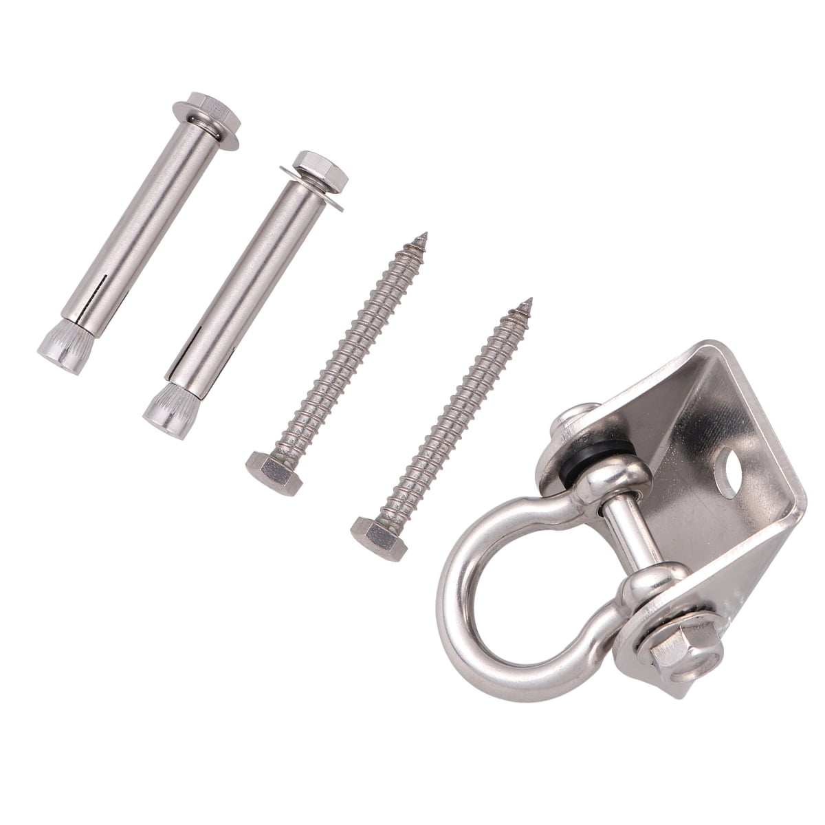 LOLIPPYY Stainless Steel Swivel Hook for Hammock Swing Chair Home Use Silver 360 Degree Rotation Without Twisting 1 Set