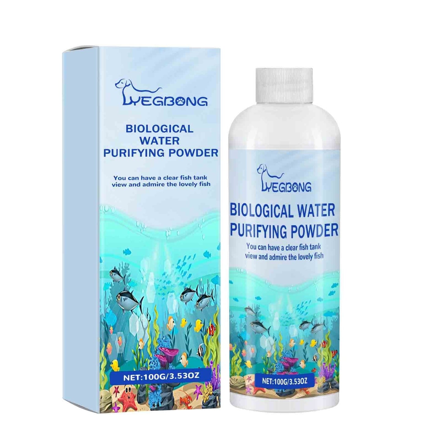Fish Tank Water Purifier Seaweedcide Powder | Aquarium Algae Remover | Water Clarifier Non-Toxic Formula | Improves Water Quality | Safe for Fish & Plants | 1 pack Powder | Easy to Use