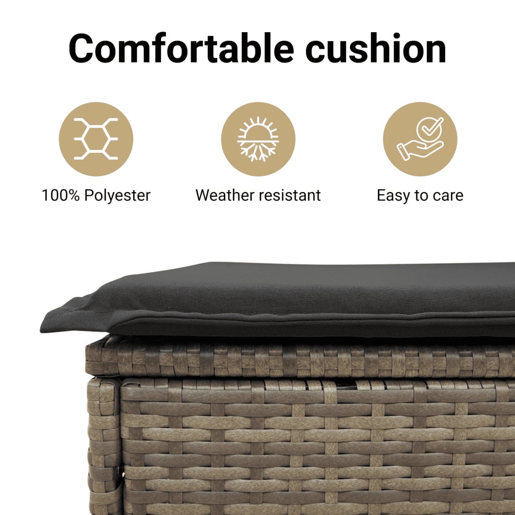 vidaXL Garden Sofa Set Grey