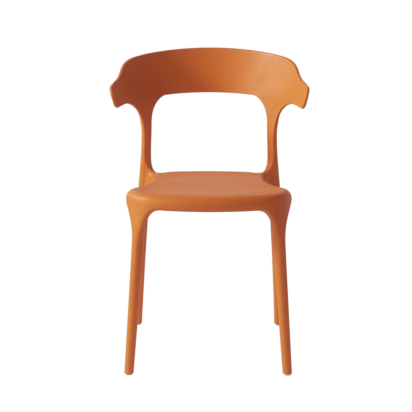 XDECO Dining Chairs 4 Pack,Stackable Modern Chair for Indoor/Outdoor,Orange