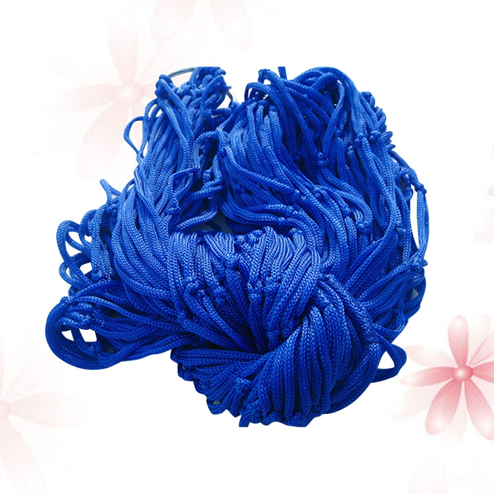 Mobutofu Outdoor Hammock Durable Netted Nylon Blue 1Set For Hanging Bed And