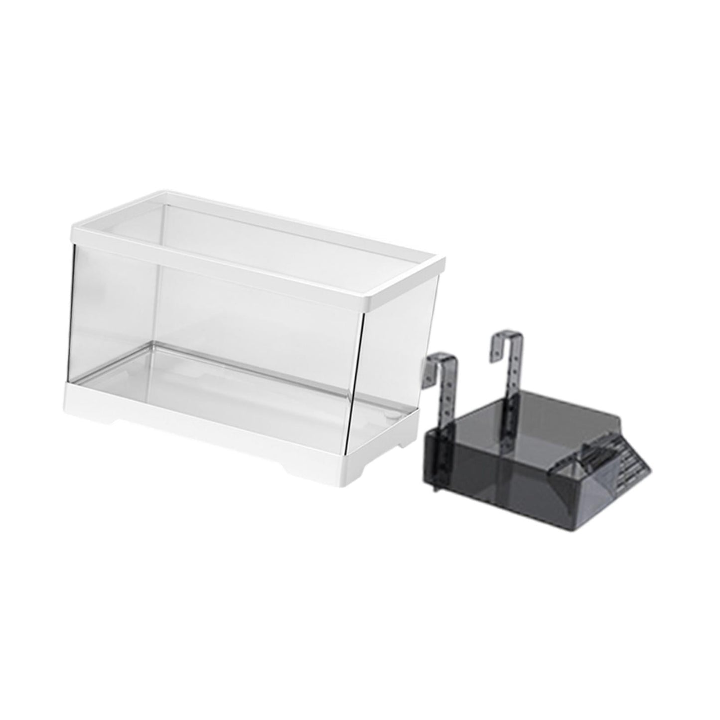 Bvdfgk Turtle Tank Aquarium Tortoise Enclosure Starter Kit Hideout Reptile Tank with Basking Aquatic Terrarium for Breeding M with
