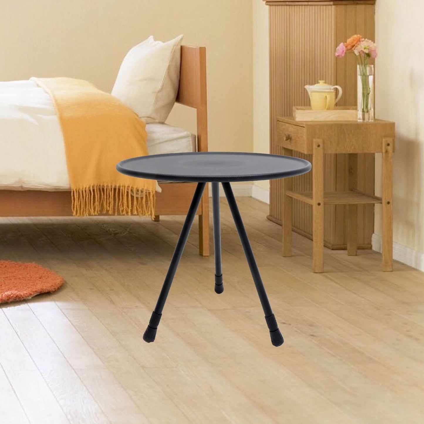 Tineasur 1Pack Compact Folding Table Black Portable and Compact Design for Camping Hiking and Picnic