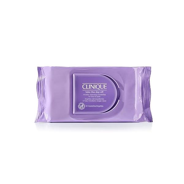Clinique Take The Day Off Micellar Cleansing Makeup Remover Wipes For Face and Eyes