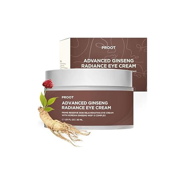 Ginseng Eye Cream | Advanced Radiance Korean with 54% Extracts Dark Circle Skin Rejuvenating Complex Formulated Serum for Puffiness and Bags Under Eyes Sensitive All Type Ginseng, Centella Asiatica,