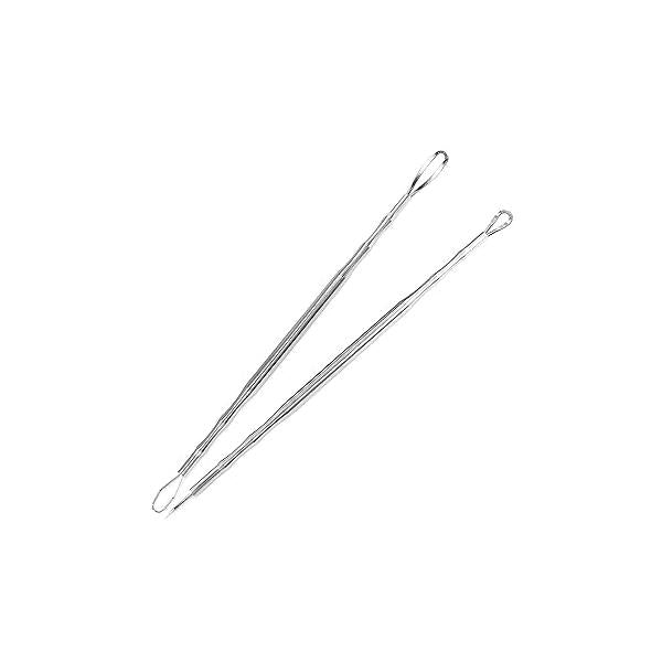 Extractor Acne Tools Stainless Steel Beauty Blackhead Comedone Removal 2-in-1 Pimple Popper Tool for Face Nose (2 Pack)