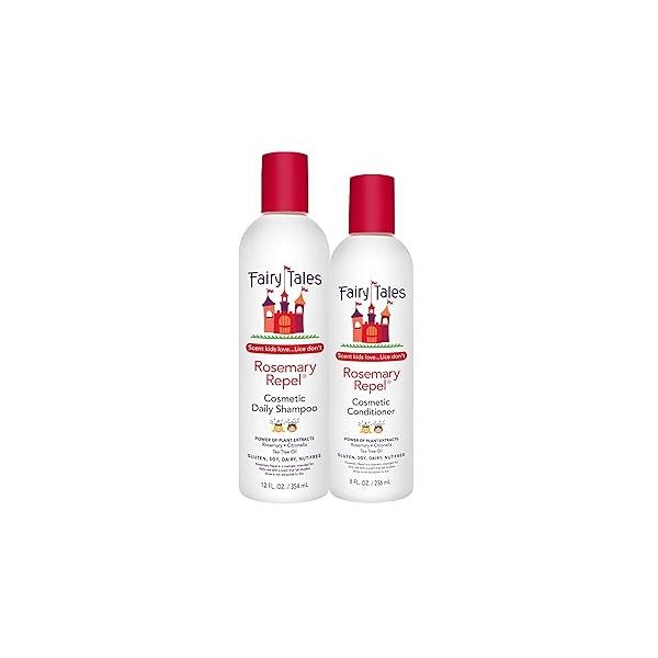 Fairy Tales Rosemary Repel Shampoo, 12 fl oz. and Conditioner, 8 Duo Kids Like the Smell, Lice Do Not