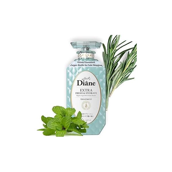 Moist Diane Anti Dandruff Conditioner for Oily Hair Women & Men, Itchy Scalp Treatment by Argan Oil, Tea Tree, Mint, Rosemary Ginger, Keratin from Japan, FREASH HYDRATE 15.2 Fl Oz