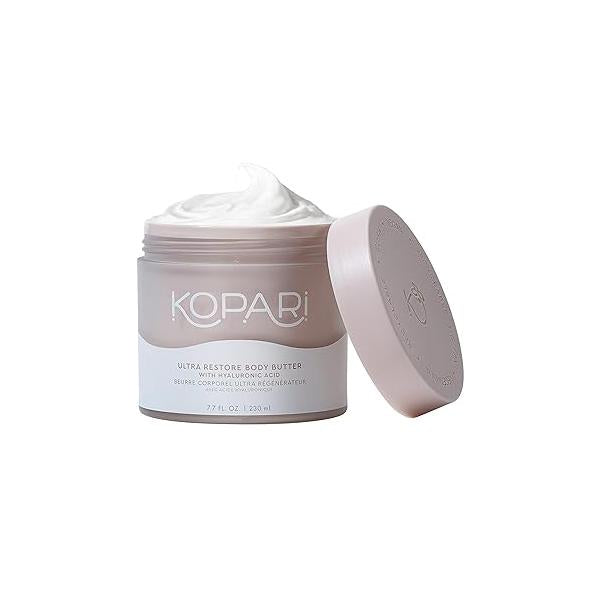 Kopari Ultra Restore Body Butter, Whipped Lightweight Formula, Hyaluronic Acid & Mango Seed Deep Long-Lasting Moisture, Coconut 7.7 oz