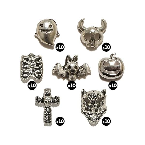 Nail Snake Charms - 6 Colours Gems 3D Diamonds Serpent Accessories, Punk for Nails Making DIY Supplies