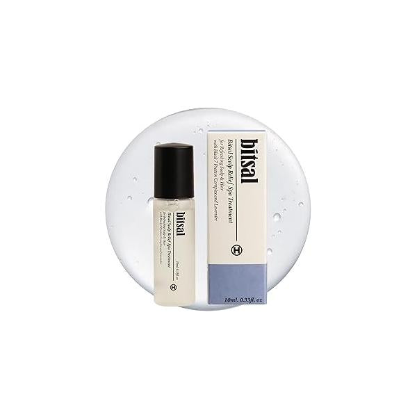 [Pack of 3] Bitsal Scalp Relief Spa Treatment Serum with clinically-proven ingredients for thinning hair and uncomfortable scalp; Roll-on applicator scalp massage Non-sticky serum