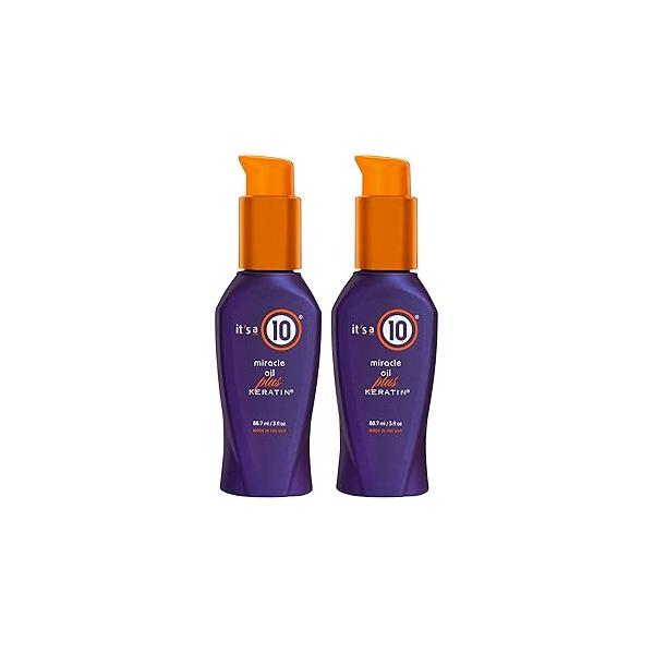 It's a 10 Haircare Miracle Oil Plus Keratin, 3 fl. oz. (Pack of 2)