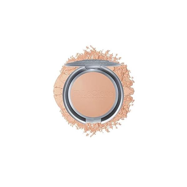 T. Leclerc Compact Pressed Powder - Super-Blendable Face Makeup Longwear Portable Matte Finish Radiant Natural Medium to Full Coverage Airbrushing Mineral Base For Pores & Imperfections (Beige)