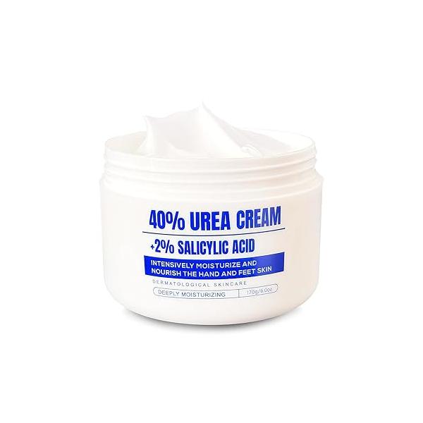 Urea Cream 40 Percent - Foot & Hand for Dry, Cracked Skin Intensive Lotion Feet Heels（Bule）