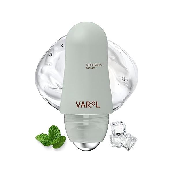 Ice Roll Serum | Cooling Face Roller with for Depuffing, Under Eye Bag, Hydrating, Firming & Reduce Wrinkles Bakuchiol Collagen Korean Skin Care Gua Sha Facial Tool 1.69 Fl Oz