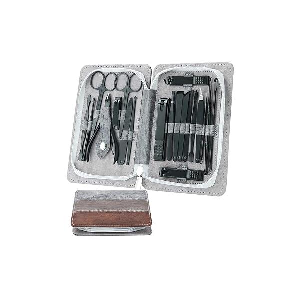 Manicure Set, ESARORA 20 In 1 Stainless Steel Professional Pedicure Kit Nail Scissors Grooming with Zipper Case