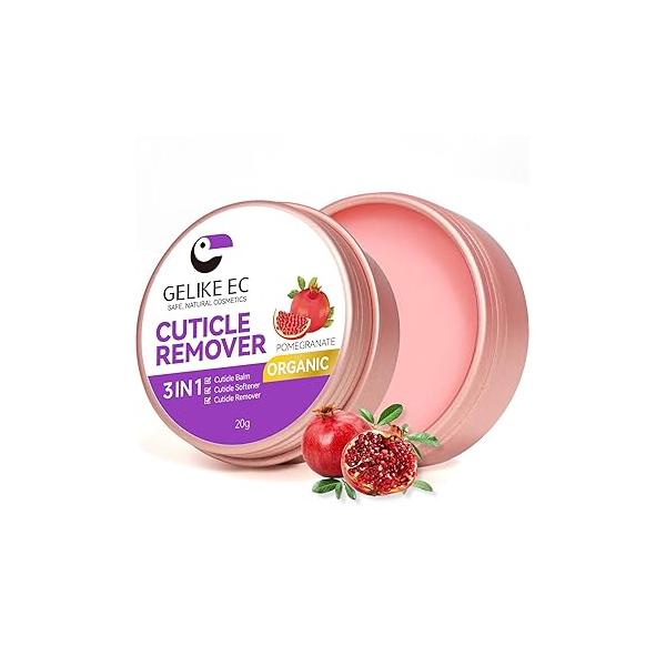 gelike ec Cuticle Cream for Dry Damaged Cuticles Organic Nail Remover Dry, Rough Hands Cracked Rigid Skin - Professional Salon Home Use