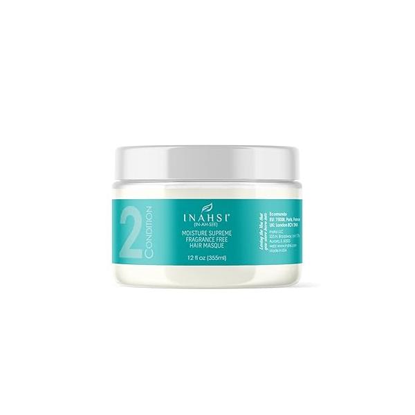 Moisture Supreme Fragrance Free Hair Masque | Deep Conditioner for Men, Women, or Kids with Curly Products Naturally 12 oz Made in the USA