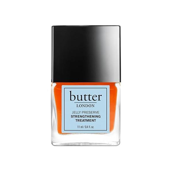 butter LONDON Nail Strengthener for Damaged Nails, Jelly Preserve - Translucent Finish Polish Strengthens, Nourishes & Rejuvenates Beds Roots Care Products