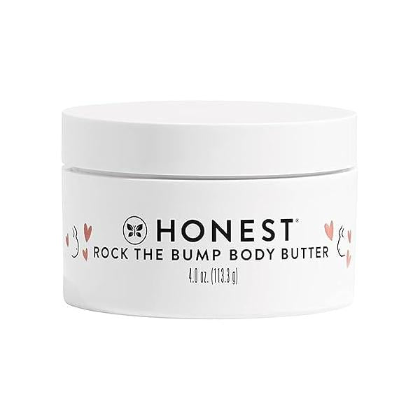 The Honest Company Mama Rock Bump Body Butter | Moisturizing Stretch Mark Cream Shea Butter, Avocado Oil, Vitamin E Hypoallergenic + Dermatologist Tested 4 oz