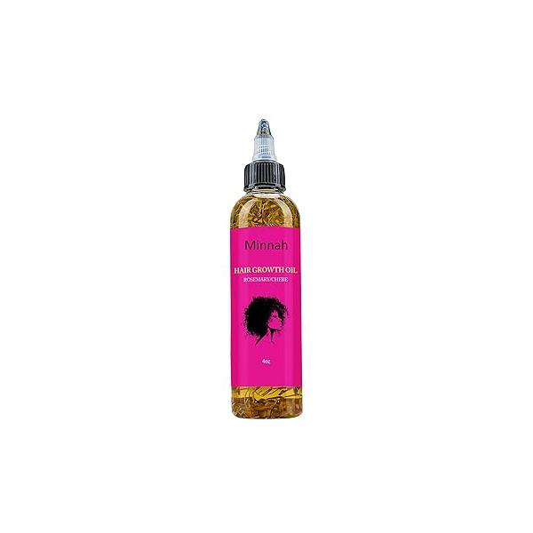 Minnah Hair Growth Oil, Batana Herbal Oil for Growth, Extra Strength Rosemary, Natural & Fenugreek Castor Hydrating Hair-Butter