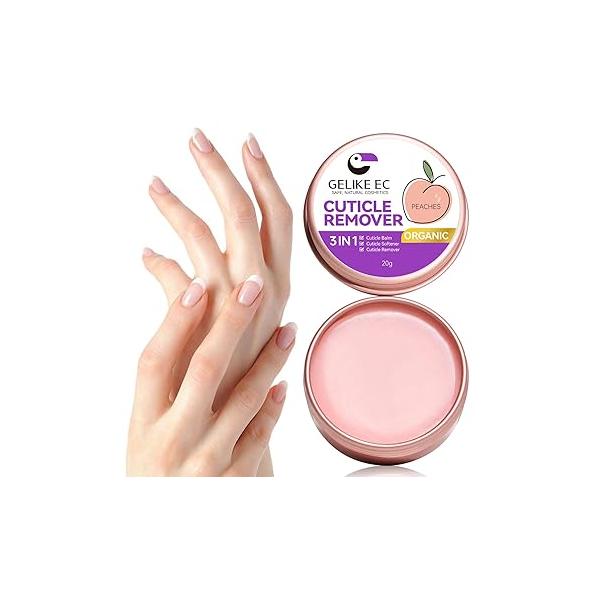 gelike ec Cuticle Cream for Dry Damaged Cuticles Organic Nail Remover Dry, Rough Hands Cracked Rigid Skin - Professional Salon Home Use