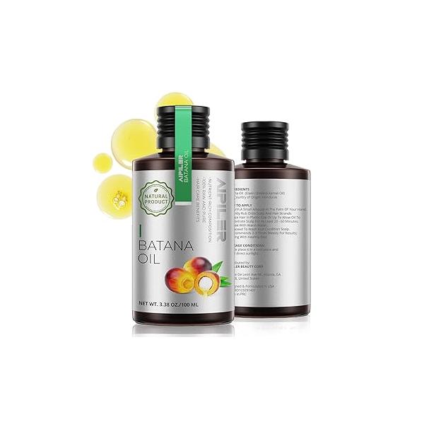 Raw Batana Oil for Hair Growth: 100% Pure - Dr. Sebi from Honduras Unrefined Promotes thickness Men & Women 4.23 oz
