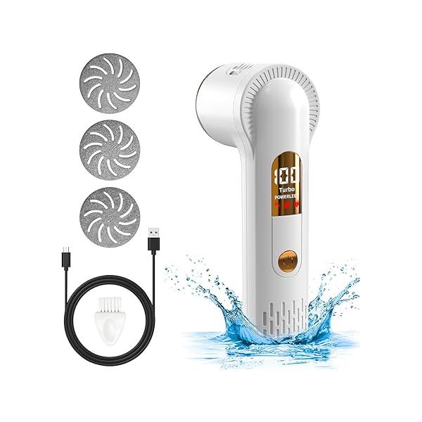 Electric Feet Callus Remover (with Dander Vacuum), USB Rechargeable Pedicure Device for Foot Care, Portable Power File Tool Dead Hard Skin Remove, Make Your Soft Smooth