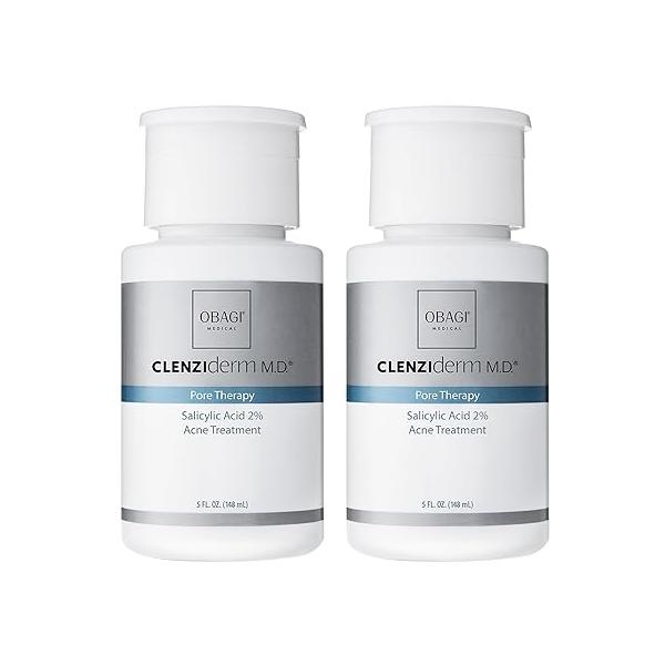 Obagi CLENZIderm M.D. Pore Therapy Exfoliating BHA Toner - Unclogs Pores with 2% Salicylic Acid Acne Treatment - 5 oz