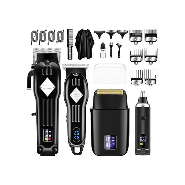 SUNNOW Hair Clippers Professional Cordless for Men, Beard Trimmer Electric Foil Shavers Razor Kit, Rechargeable Cut Machines Men's Grooming Kit Home, Barber