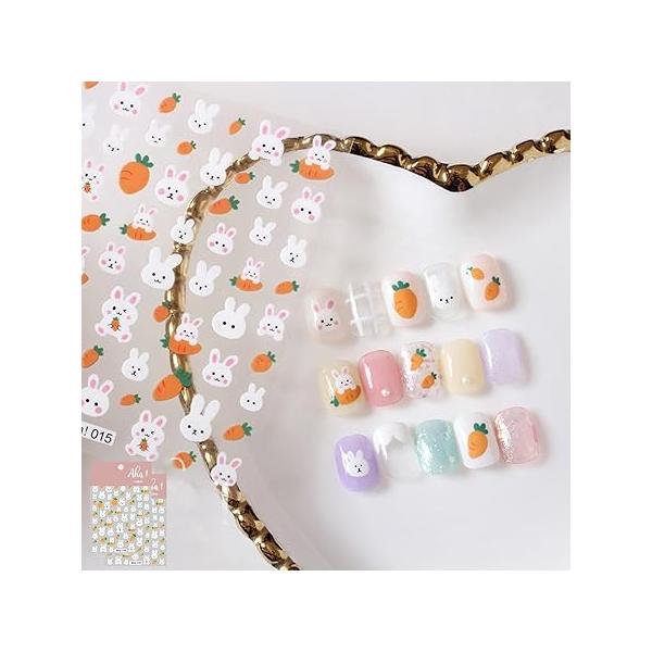 Graffiti Fun Nail Art Stickers Decals Abstract Twisted Face Sticker 3D Self Adhesive DIY Design Fashion Trend Glamour Decoration Accessories for Ladies Girls Kids (2 Sheets)
