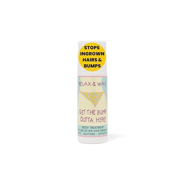 Ingrown Hair Treatment Roll-On for Waxing and Shaving | Razor Burn Bumps Women Men Serum Dark Spot Remover Private Area Get The Bump Outta Here!