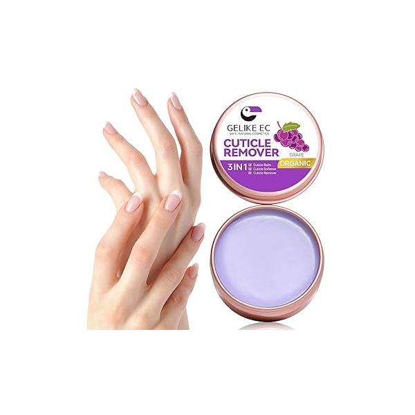 gelike ec Cuticle Cream for Dry Damaged Cuticles Organic Nail Remover Dry, Rough Hands Cracked Rigid Skin - Professional Salon Home Use