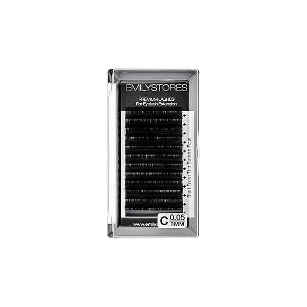 Lash Extensions 0.05mm Thickness C Curl 8mm Length Volume Eyelashes For Eyelash Extensions(0.05,C,8mm)