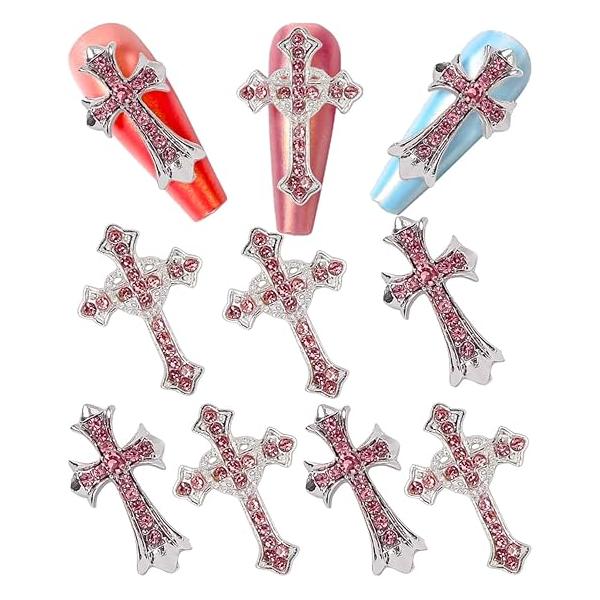 Nail Snake Charms - 6 Colours Gems 3D Diamonds Serpent Accessories, Punk for Nails Making DIY Supplies