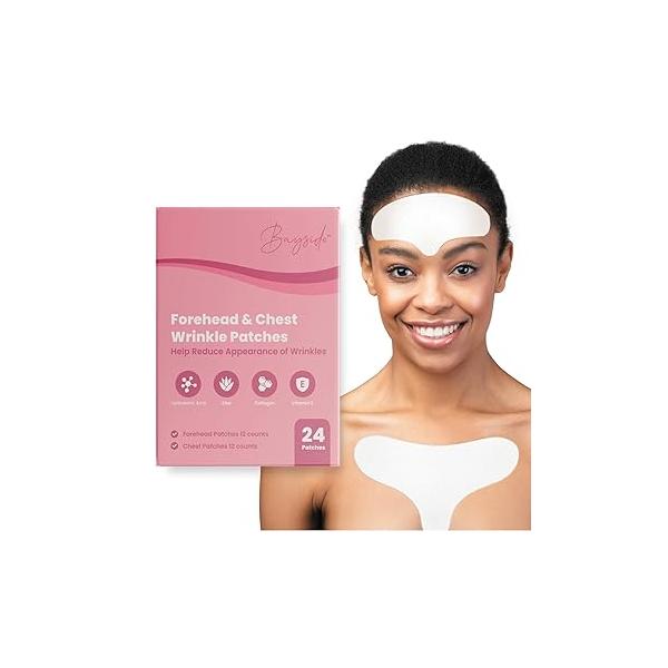 Forehead Wrinkle Patches | Anti-Wrinkle Facial for Fine Lines Overnight Filler & Deep Line Treatment Disposable Face Tape a Youthful, Firmer, and Smoother Appearance 20 Count
