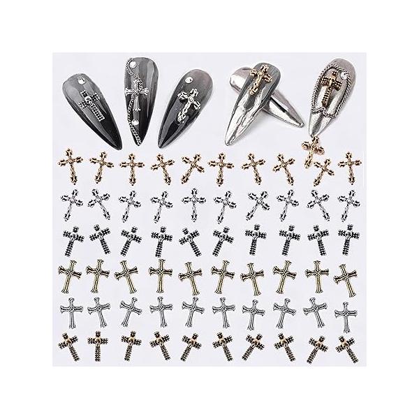 Nail Snake Charms - 6 Colours Gems 3D Diamonds Serpent Accessories, Punk for Nails Making DIY Supplies