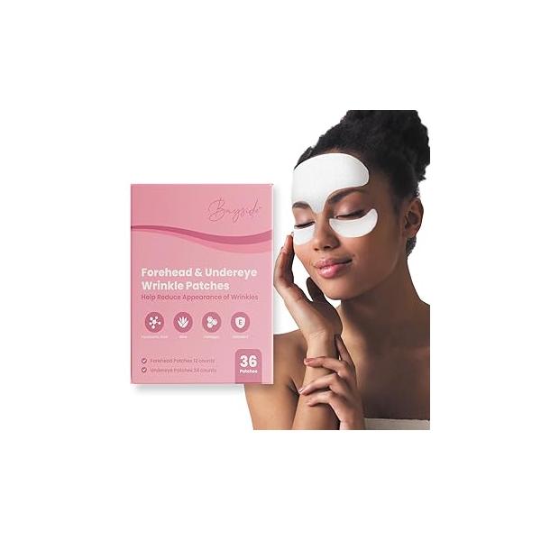 Forehead Wrinkle Patches | Anti-Wrinkle Facial for Fine Lines Overnight Filler & Deep Line Treatment Disposable Face Tape a Youthful, Firmer, and Smoother Appearance 20 Count