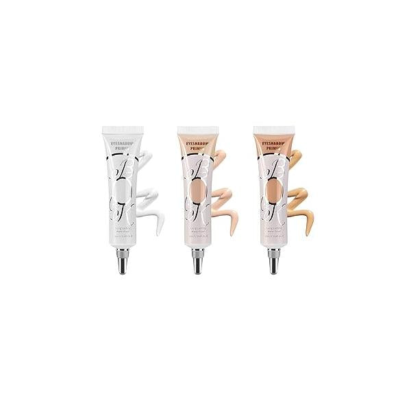 2 Pack Matte Eyeshadow Primer for Oily Lids Black No Crease Eye Makeup Base Waterproof & Smudge-proof Long Lasting Cream Liquid Eye-shadow All Shadows (Set C)