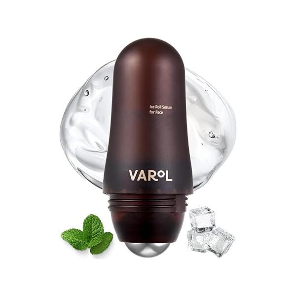 Ice Roll Serum | Cooling Face Roller with for Depuffing, Under Eye Bag, Hydrating, Firming & Reduce Wrinkles Bakuchiol Collagen Korean Skin Care Gua Sha Facial Tool 1.69 Fl Oz