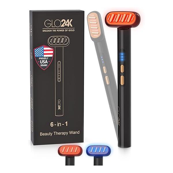 GLO24K Eye Care Beauty Massager. For Radiant, Beautiful Skin Around The Eyes.