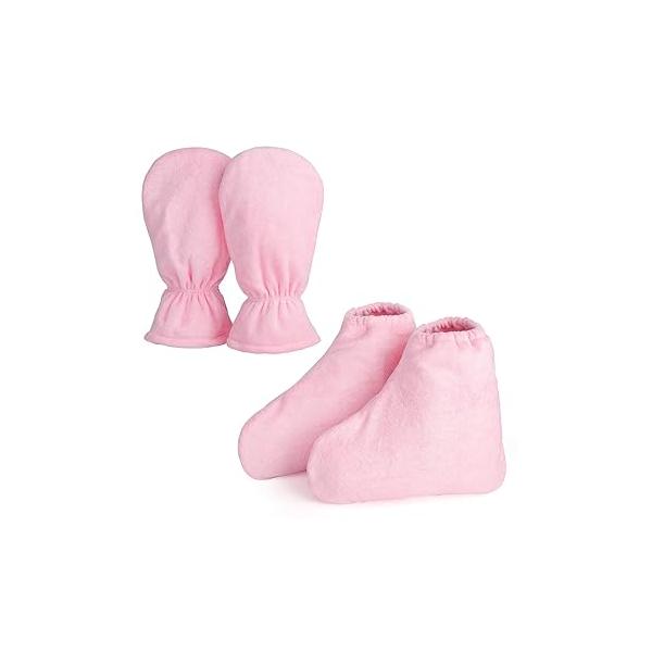 Segbeauty Thick Paraffin Wax Mitts, Heated Hand SPA Mittens for Women, Gloves Women Moisturizing Cracked Hands Hot Thermal Treat Warmer Machine Pink