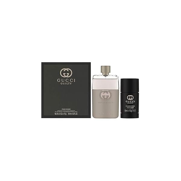 Gucci Guilty for Men By 2 Pc Gift Set (eau De Toilette 3.0 Oz + Deodorant Stick 2.4 Oz), 2count