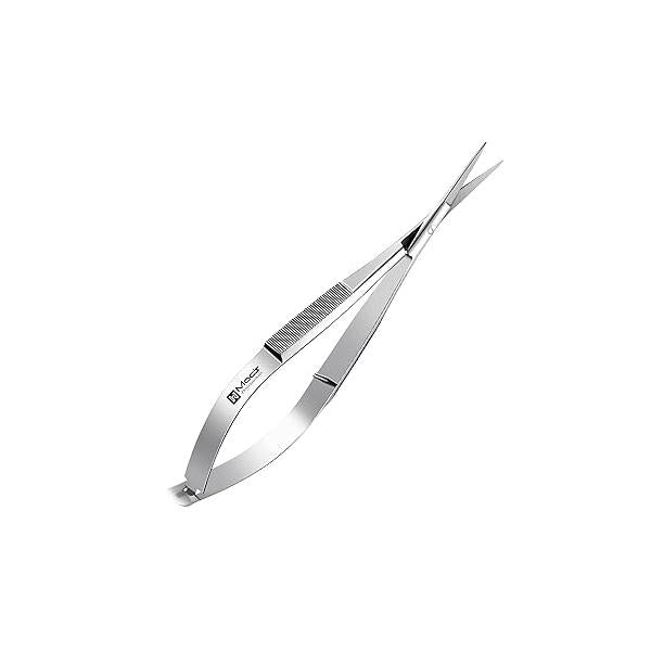 Professional Eye Brow -Micro Scissors 4.5" Straight Castroviejo stitch cutting embroidery spring action extra sharp for ENT-EYE-SKIN-DENTAL -61050 By Macs (Eye Straight)