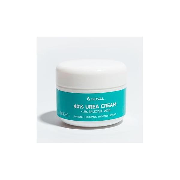 NOVAL Pedicure Supplies Urea Cream 40% plus Salicylic Acid 2%, Foot for Dry Cracked Heels Feet Knees Elbows Hands