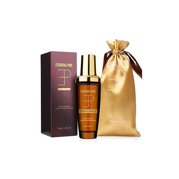 Moroccan Argan Oil Treatment - For Hair Hydrating and Body Women Men Adds Shine, Controls Frizz Luxury Beauty Elixir From Dubai (100ml/3.38 Fl Oz)