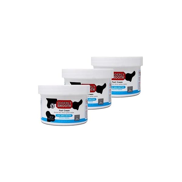Udderly Smooth Foot Cream with Shea Butter 8 oz (Pack of 3)