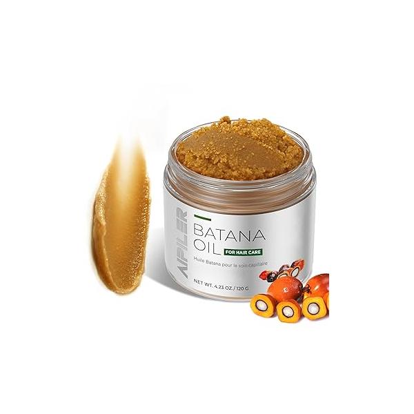 Raw Batana Oil for Hair Growth: 100% Pure - Dr. Sebi from Honduras Unrefined Promotes thickness Men & Women 4.23 oz