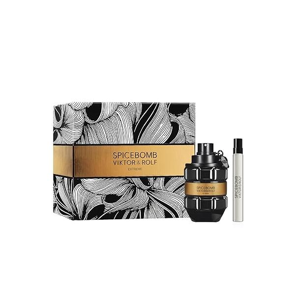 Viktor&Rolf - Spicebomb Eau de Toilette Extreme Mens Cologne Gift Set Woody & Spicy for Men With Notes of Citrus Tobacco 3 Fl Oz 0.33