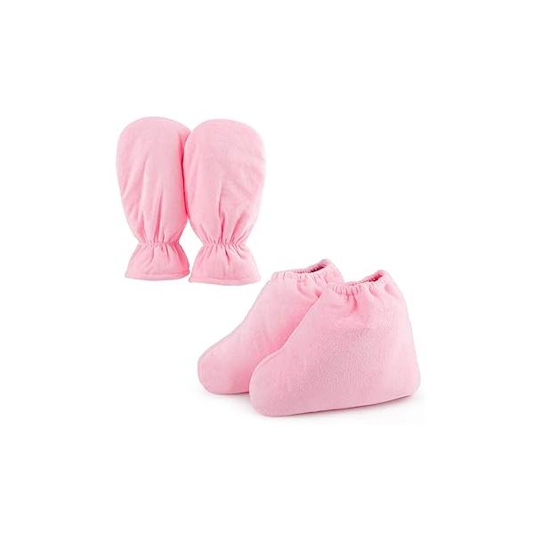 Segbeauty Thick Paraffin Wax Mitts, Heated Hand SPA Mittens for Women, Gloves Women Moisturizing Cracked Hands Hot Thermal Treat Warmer Machine Pink